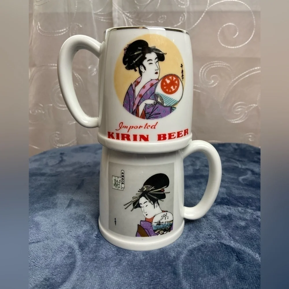 Vintage Sakura China Geisha Mugs (2)